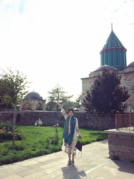 「TBのアイテム（ワンピース、ホワイト系）」を使った、lealiu312さん（レディース・160cm）の秋コーディネート