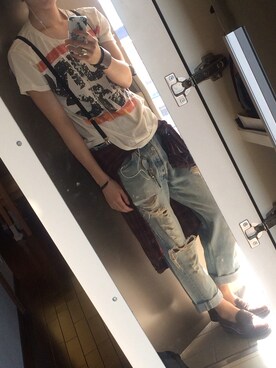 「RAF SIMONS（ラフシモンズ）のアイテム（アクセサリー）」を使った、よしおさん（メンズ・174cm）の夏コーディネート