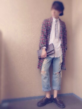 「Dr. Martens（ドクターマーチン）のアイテム（その他アウター）」を使った、よしおさん（メンズ・174cm）の夏コーディネート