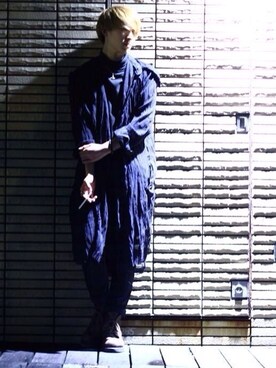 「撮影」｜「アイテム（その他アウター）」を使った、よしおさん（メンズ・174cm）の秋コーディネート