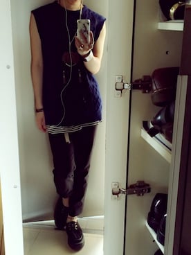 「ジョージコックス」｜「アイテム（アクセサリー）」を使った、よしおさん（メンズ・174cm）の夏コーディネート