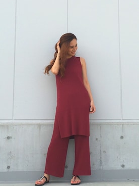 「ニットアップ」｜shizuka  suzukiさん（レディース・161cm）の夏コーディネート
