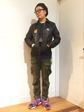「BACK NUMBER（バックナンバー）のアイテム（ハンチング/ベレー帽）」を使った、まーくん     さん（メンズ・177cm）の秋コーディネート