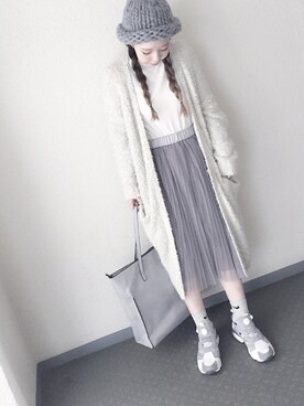 「MONKI（モンキ）のアイテム（その他アウター）」を使った、⚛uca⚛さん（レディース・153cm）の春コーディネート