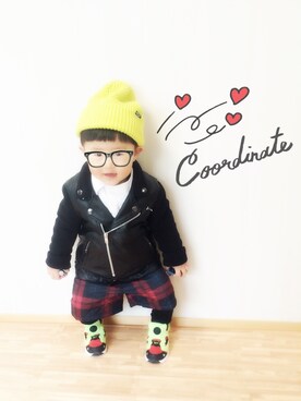 「タータンチェック」｜hiiinaさん（キッズ・80cm）の春コーディネート