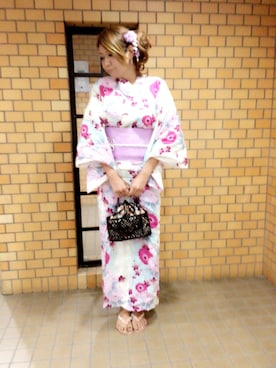 「アイテム（浴衣）」を使った、Noriko Satoさん（レディース・167cm・30代）の夏コーディネート