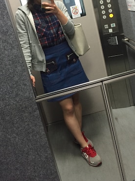 「MARC JACOBS（マークジェイコブス）のアイテム（スカート）」を使った、merさん（レディース・158cm）の秋コーディネート