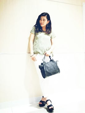 「ホワイトパンツ」｜Yuuka Moriさん（レディース・159cm）の春コーディネート