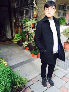 「ESPRIT（エスプリ）のアイテム（ジャケット/アウター）」を使った、Eddie Liuさん（メンズ・165cm）の冬コーディネート