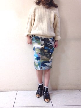 「G.V.G.V.（ジーヴィージーヴィー）のアイテム（レッグウェア）」を使った、emi さん（レディース・149cm）の冬コーディネート