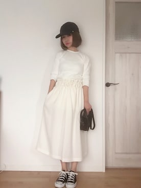 「MID by MIDWEST（ミッド バイ ミッドウエスト）のアイテム」を使った、emi さん（レディース・149cm）の夏コーディネート