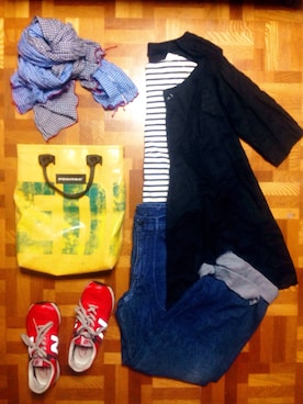 「Violet Buffalo Wallows（ヴァイオレットバッファローワローズ）のアイテム」を使った、cazcoさん（レディース・157cm）の春コーディネート