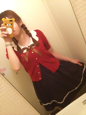 「アイテム（アナログ腕時計、ピンク系）」を使った、とーかさん（レディース・160cm）の冬コーディネート