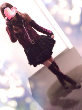 「HELL CAT PUNKS（ヘルキャットパンクス）のアイテム（ジャケット/アウター）」を使った、とーかさん（レディース・160cm）の冬コーディネート