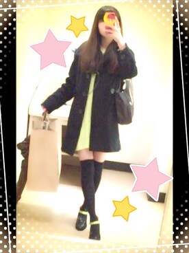「ちゃけちょけ（チャケチョケ）のアイテム」を使った、とーかさん（レディース・160cm）の冬コーディネート