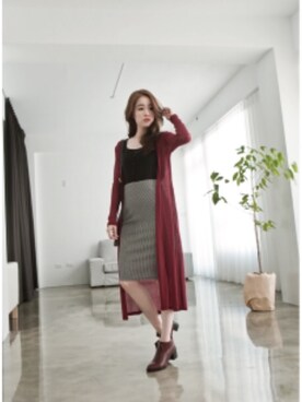「Lulus（-）のアイテム（ピーコート）」を使った、Dorothyさん（レディース・162cm）の秋コーディネート