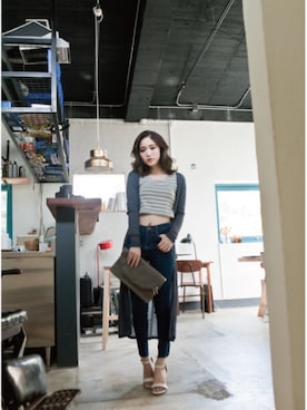 「Lulus（-）のアイテム（ピーコート）」を使った、Dorothyさん（レディース・162cm）の秋コーディネート