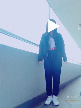 「adidas Originals（アディダスオリジナルス）のadidas originals アディダス stan smith スタンスミス black（スニーカー）」を使った、nasyaさん（レディース・166cm）の冬コーディネート