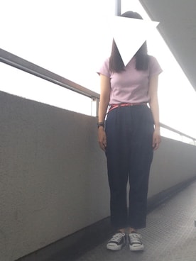 「CONVERSE（コンバース）のCONVERSE コンバース ジャック パーセル / JACK PURCEL（スニーカー）」を使った、nasyaさん（レディース・166cm）の夏コーディネート