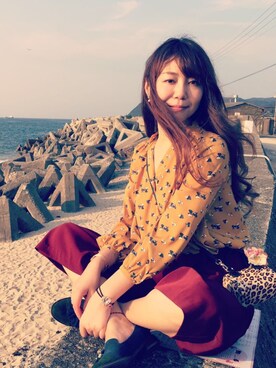 「MINIMUM（ミニマム）のアイテム（パンツ）」を使った、おうおうさん（レディース・173cm）の秋コーディネート