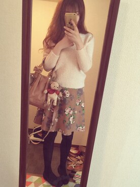 「MINIMUM（ミニマム）のアイテム（スカート）」を使った、おうおうさん（レディース・173cm）の秋コーディネート