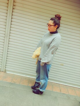 「アイテム（ブーティ）」を使った、rikachanさん（レディース・154cm・20代）の冬コーディネート