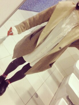 「Dr. Martens（ドクターマーチン）のDr.Martens (ドクターマーチン)/1461 3EYE GIBSON SHOES（その他シューズ）」を使った、ms.aさん（レディース・159cm）の冬コーディネート