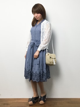 「Luz Llena (NEY)（ラズレナニー）のアイテム（ジャケット/アウター）」を使った、ほたてさん（レディース・150cm）の春コーディネート