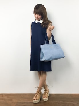 「Honey Salon（ハニーサロン）のアイテム（バッグ）」を使った、ほたてさん（レディース・150cm）の夏コーディネート