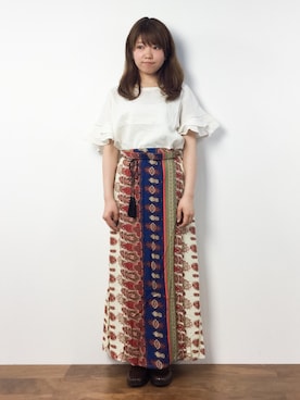 「Factor=（ファクターイコール）のアイテム（スカート）」を使った、ほたてさん（レディース・150cm）の夏コーディネート