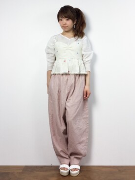 「LILY BROWN（リリーブラウン）のアイテム（キャミソール）」を使った、ほたてさん（レディース・150cm）の夏コーディネート