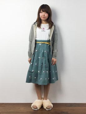 「動物モチーフ」｜「アイテム（パーカー）」を使った、ほたてさん（レディース・150cm）の夏コーディネート