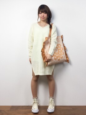 「unrelaxing（アンリラクシング）のアイテム（ワンピース/ドレス）」を使った、ほたてさん（レディース・150cm）の夏コーディネート