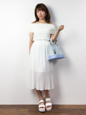 「& chouette（アンドシュエット）のアイテム（ボストンバッグ）」を使った、ほたてさん（レディース・150cm）の夏コーディネート