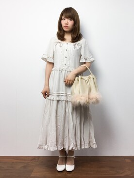 「Honey Salon（ハニーサロン）のアイテム（バッグ）」を使った、ほたてさん（レディース・150cm）の夏コーディネート