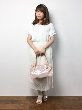 「CLATHAS（クレイサス）のアイテム（ハンドバッグ）」を使った、ほたてさん（レディース・150cm）の夏コーディネート