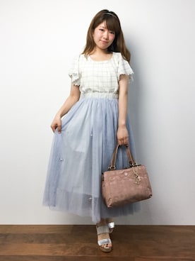「CLATHAS（クレイサス）のアイテム」を使った、ほたてさん（レディース・150cm）の夏コーディネート