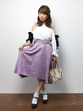 「MICOAMERI（ミコアメリ）のアイテム」を使った、ほたてさん（レディース・150cm）の秋コーディネート