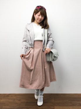 「Chico（チコ）のアイテム（ライダースジャケット）」を使った、ほたてさん（レディース・150cm）の秋コーディネート