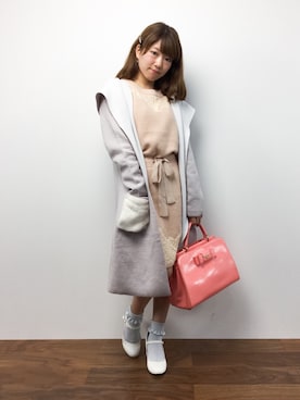 「EDIT COLOGNE（エディットコロン）のアイテム（その他アウター）」を使った、ほたてさん（レディース・150cm）の秋コーディネート