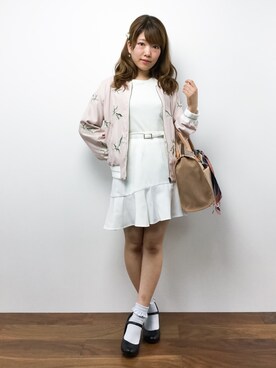 「Supreme.La.La.（シュープリームララ）のアイテム（ジャケット/アウター）」を使った、ほたてさん（レディース・150cm）の秋コーディネート