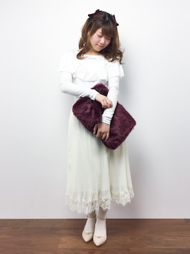 「mon Lily（モンリリィ）のアイテム」を使った、ほたてさん（レディース・150cm）の秋コーディネート