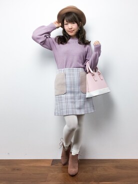 「& chouette（アンドシュエット）のアイテム（ボストンバッグ）」を使った、ほたてさん（レディース・150cm）の秋コーディネート