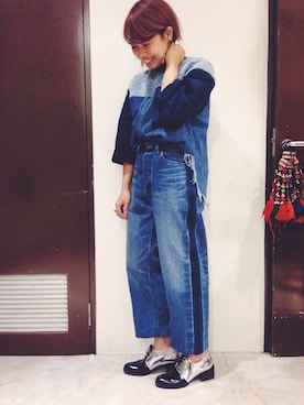 「mame（マメ）のアイテム」を使った、aimoriguchiさん（レディース・153cm）の冬コーディネート