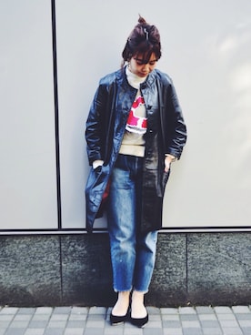 「JULIEN DAVID（ジュリエンデビッド）のアイテム」を使った、aimoriguchiさん（レディース・153cm）の冬コーディネート