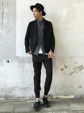 「AZUL by moussy（アズールバイマウジー）のアイテム（その他アウター）」を使った、Jackson O Yousukeさん（メンズ・184cm）の秋コーディネート