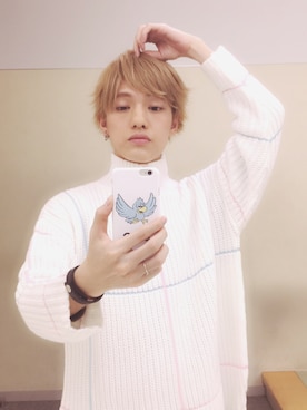 「UNIF（ユニフ）のアイテム（トップス）」を使った、こんどうようぢさん（メンズ・170cm）の春コーディネート
