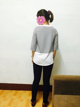 「Max Maxのアイテム（アナログ腕時計、ホワイト系）」を使った、Alice Heさん（レディース・162cm）の冬コーディネート