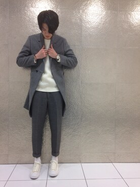 「チェスター」｜「アイテム（スニーカー）」を使った、RYO KUROSAWAさん（メンズ・183cm）の秋コーディネート