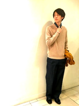 「アダムエロペ」｜「アイテム（ブーツ）」を使った、RYO KUROSAWAさん（メンズ・183cm）の冬コーディネート